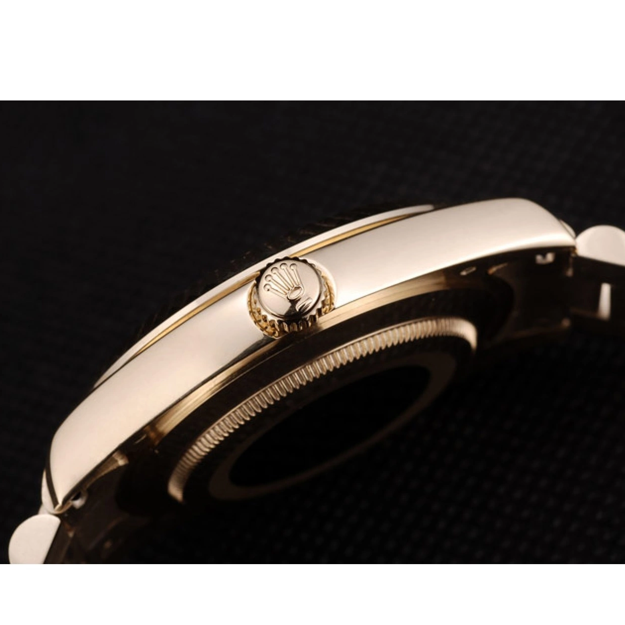 MiroTime 0713 Rolex Swiss DayDate Gold Stainless Steel Ribbed Bezel Gold Dial 41997